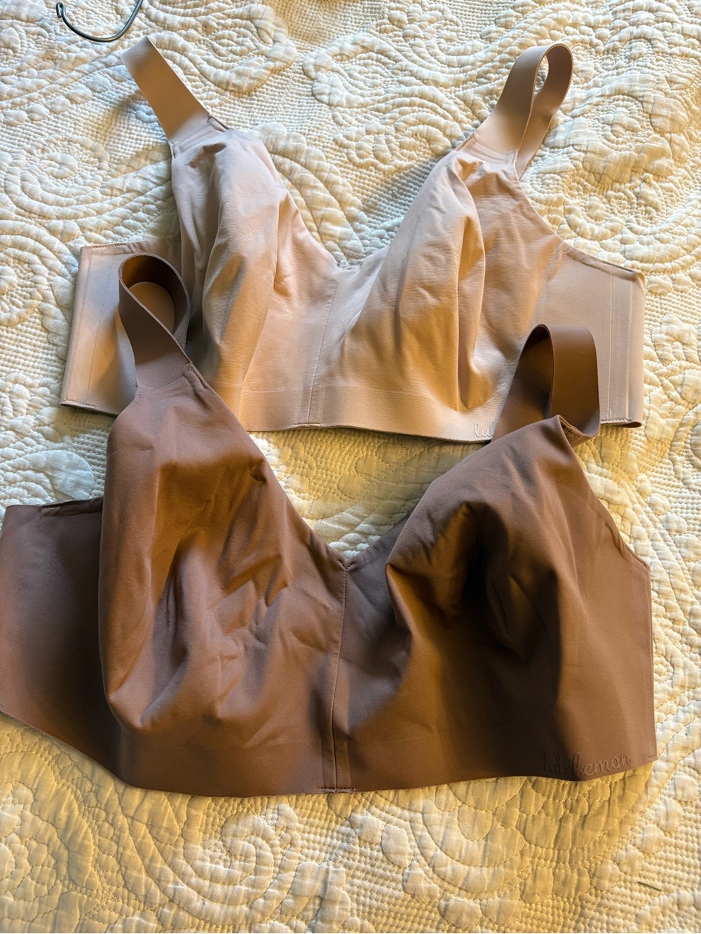 lululemon athletica Light Beige and Brown Wireless Comfort Bras Duo